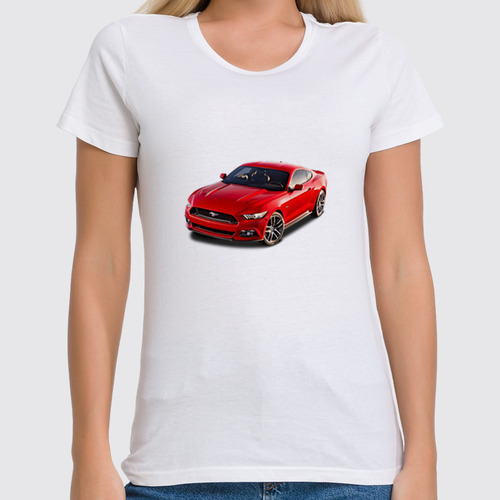 Заказать женскую футболку в Москве. Футболка классическая Красное авто от THE_NISE  - готовые дизайны и нанесение принтов.