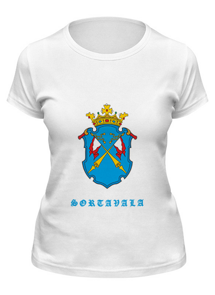 Заказать женскую футболку в Москве. Футболка классическая Сортавала-1 от Виктор Касаткин - готовые дизайны и нанесение принтов.
