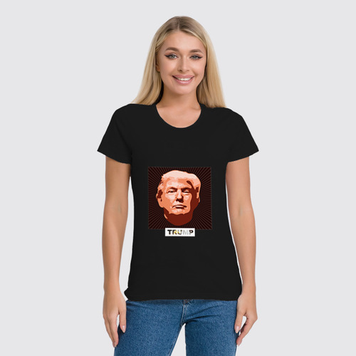 Заказать женскую футболку в Москве. Футболка классическая Президент Дональд Трамп от vasudatta - готовые дизайны и нанесение принтов.