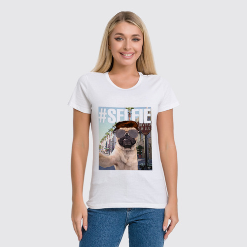 Заказать женскую футболку в Москве. Футболка классическая Selfie от OEX design - готовые дизайны и нанесение принтов.
