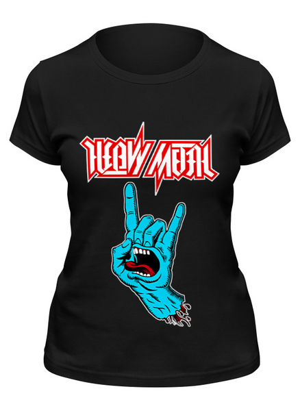 Заказать женскую футболку в Москве. Футболка классическая Heavy Metal Art от Leichenwagen - готовые дизайны и нанесение принтов.