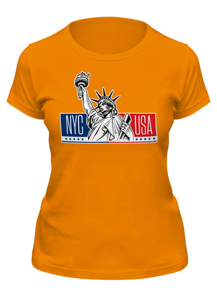 Заказать женскую футболку в Москве. Футболка классическая New York City от balden - готовые дизайны и нанесение принтов.