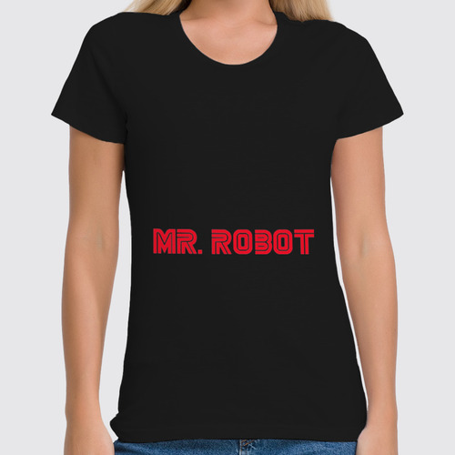 Заказать женскую футболку в Москве. Футболка классическая MR. ROBOT от cherdantcev - готовые дизайны и нанесение принтов.