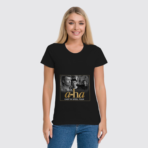 Заказать женскую футболку в Москве. Футболка классическая a-ha / Cast In Steel Tour от OEX design - готовые дизайны и нанесение принтов.