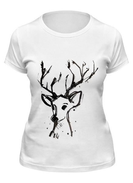 Заказать женскую футболку в Москве. Футболка классическая dear deer от Anna Tse - готовые дизайны и нанесение принтов.