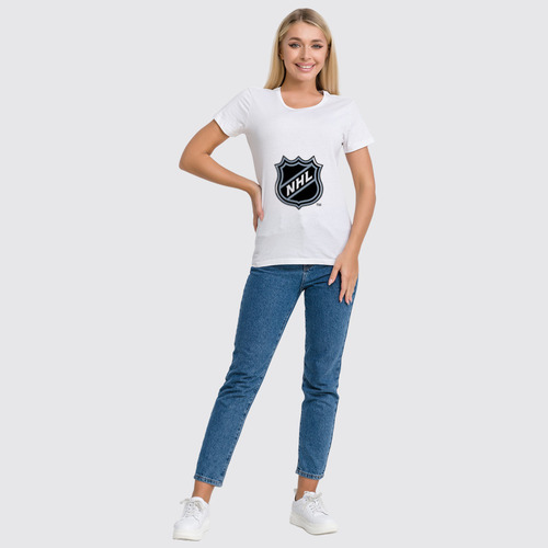 Заказать женскую футболку в Москве. Футболка классическая Национальная Хоккейная Лига от Nalivaev - готовые дизайны и нанесение принтов.