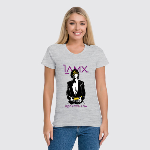 Заказать женскую футболку в Москве. Футболка классическая IAMX / Kiss And Swallow от OEX design - готовые дизайны и нанесение принтов.