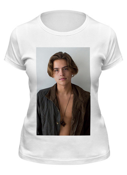 Заказать женскую футболку в Москве. Футболка классическая Cole Sprouse от Polilog - готовые дизайны и нанесение принтов.