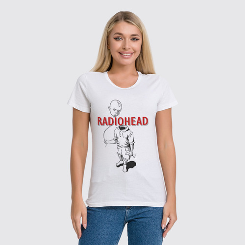 Заказать женскую футболку в Москве. Футболка классическая Radiohead  от geekbox - готовые дизайны и нанесение принтов.