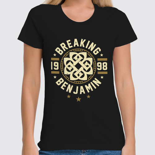 Заказать женскую футболку в Москве. Футболка классическая Breaking Benjamin от geekbox - готовые дизайны и нанесение принтов.