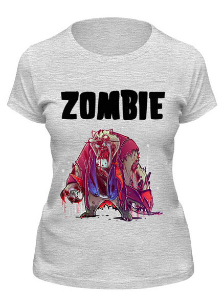 Заказать женскую футболку в Москве. Футболка классическая Zombie Cat от Leichenwagen - готовые дизайны и нанесение принтов.