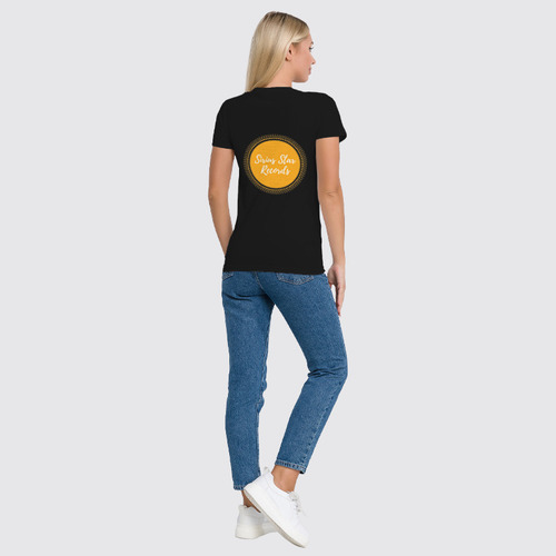 Заказать женскую футболку в Москве. Футболка классическая Label от EDM Clothes - готовые дизайны и нанесение принтов.