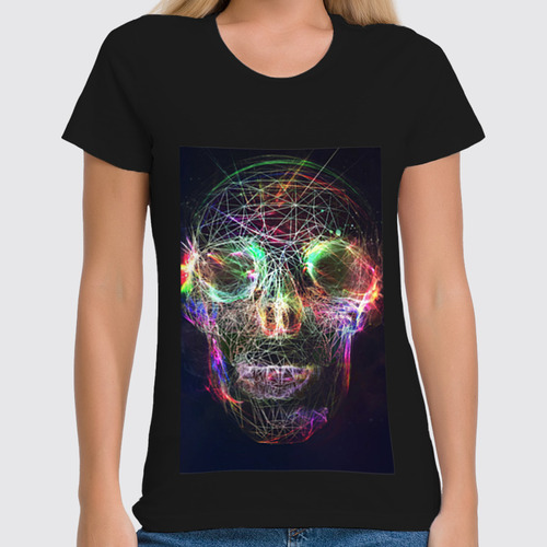 Заказать женскую футболку в Москве. Футболка классическая Skull - 17 от Vladec11 - готовые дизайны и нанесение принтов.
