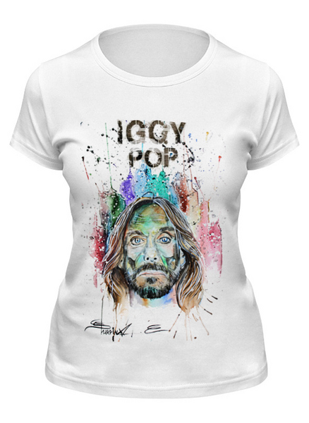 Заказать женскую футболку в Москве. Футболка классическая Iggy Pop от roxy - готовые дизайны и нанесение принтов.