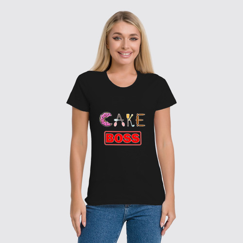 Заказать женскую футболку в Москве. Футболка классическая Cake boss от Петр Золотухин - готовые дизайны и нанесение принтов.