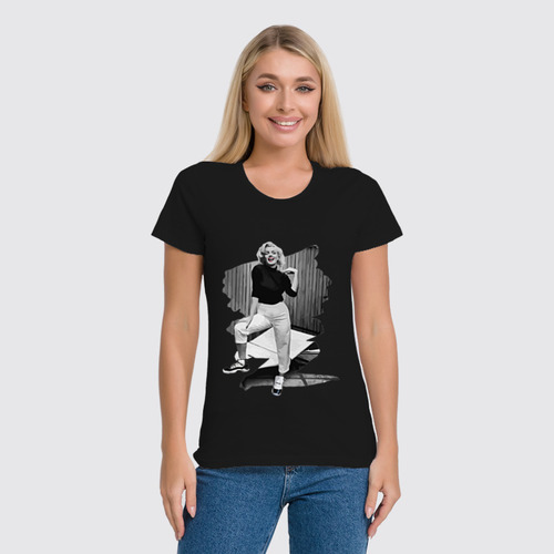 Заказать женскую футболку в Москве. Футболка классическая Мэрилин Монро (Marilyn Monroe) от coolmag - готовые дизайны и нанесение принтов.