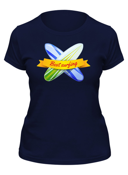 Заказать женскую футболку в Москве. Футболка классическая SURF  от balden - готовые дизайны и нанесение принтов.