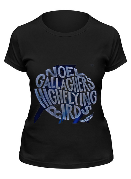 Заказать женскую футболку в Москве. Футболка классическая Noel Gallagher's High Flying Birds от Денис - готовые дизайны и нанесение принтов.