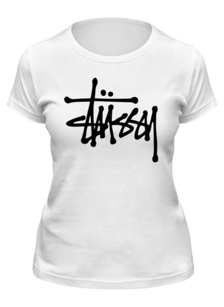 Заказать женскую футболку в Москве. Футболка классическая Stussy от DESIGNER   - готовые дизайны и нанесение принтов.