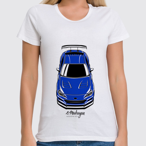 Заказать женскую футболку в Москве. Футболка классическая Subaru BRZ от Oleg Markaryan - готовые дизайны и нанесение принтов.