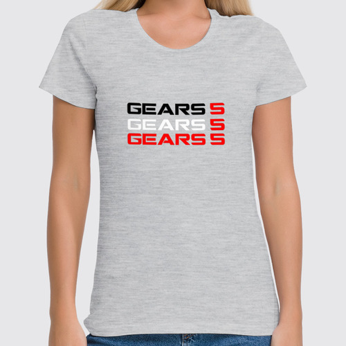 Заказать женскую футболку в Москве. Футболка классическая Gears 5 от THE_NISE  - готовые дизайны и нанесение принтов.