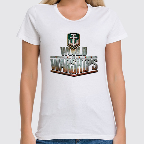 Заказать женскую футболку в Москве. Футболка классическая World of Warships от Leichenwagen - готовые дизайны и нанесение принтов.