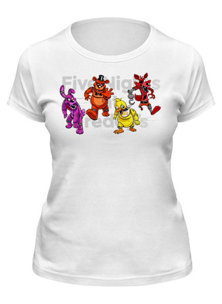 Заказать женскую футболку в Москве. Футболка классическая ✪ Five Nights at Freddy's ✪ от balden - готовые дизайны и нанесение принтов.