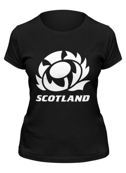 Заказать женскую футболку в Москве. Футболка классическая Шотландия регби от rugby - готовые дизайны и нанесение принтов.