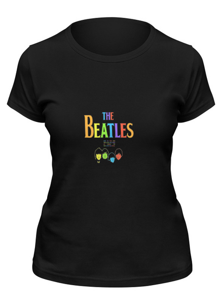 Заказать женскую футболку в Москве. Футболка классическая "The Beatles" от Fedor - готовые дизайны и нанесение принтов.