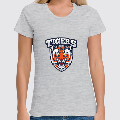 Заказать женскую футболку в Москве. Футболка классическая Tigers от Елена Елена - готовые дизайны и нанесение принтов.