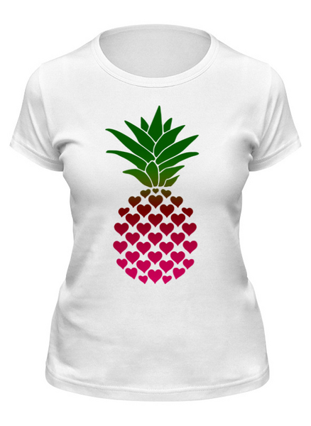 Заказать женскую футболку в Москве. Футболка классическая PineappleLOVE от balden - готовые дизайны и нанесение принтов.