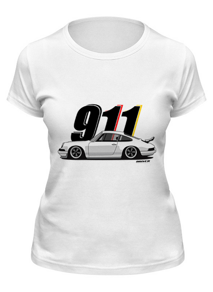 Заказать женскую футболку в Москве. Футболка классическая Porsche Carrera 911 от s.podosenov@mail.ru - готовые дизайны и нанесение принтов.