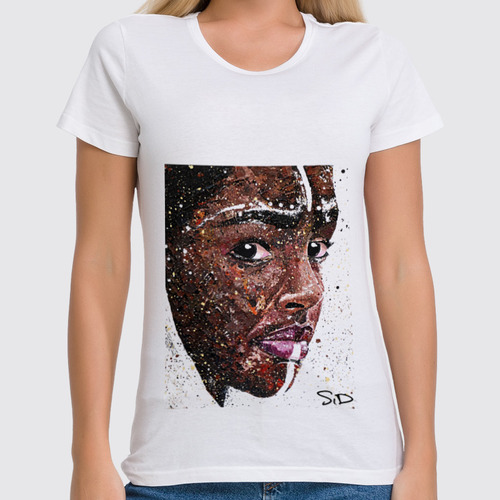 Заказать женскую футболку в Москве. Футболка классическая Африка1 by Sid_ARTwork  от sidgrafa@gmail.com - готовые дизайны и нанесение принтов.