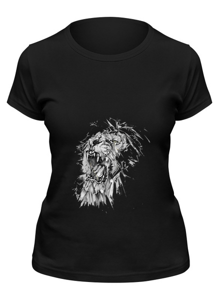 Заказать женскую футболку в Москве. Футболка классическая Growl lion от amid - готовые дизайны и нанесение принтов.