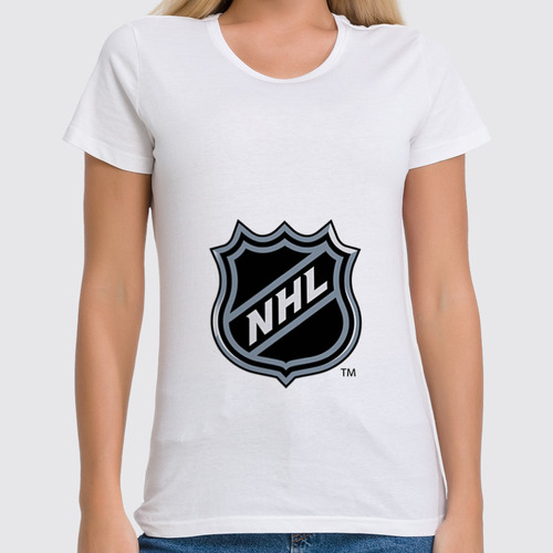 Заказать женскую футболку в Москве. Футболка классическая Национальная Хоккейная Лига от Nalivaev - готовые дизайны и нанесение принтов.