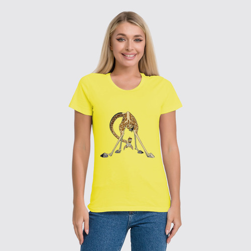 Заказать женскую футболку в Москве. Футболка классическая Жираф от queen  - готовые дизайны и нанесение принтов.