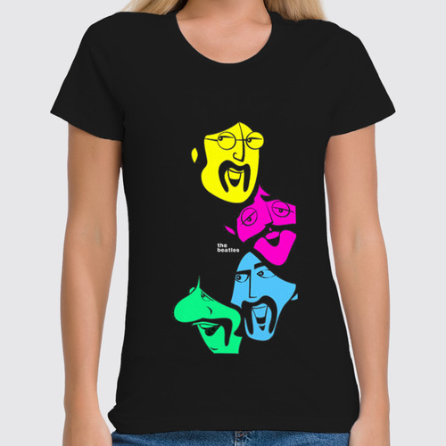Заказать женскую футболку в Москве. Футболка классическая The Beatles от Виктор Гришин - готовые дизайны и нанесение принтов.