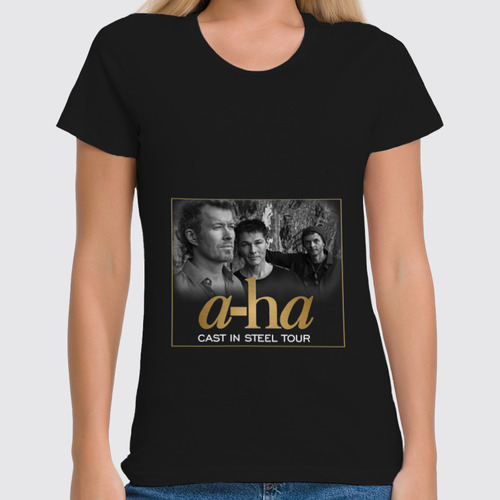 Заказать женскую футболку в Москве. Футболка классическая a-ha / Cast In Steel Tour от OEX design - готовые дизайны и нанесение принтов.