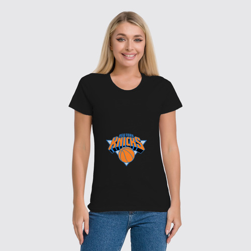 Заказать женскую футболку в Москве. Футболка классическая New York Knicks от BURNSHIRTS - готовые дизайны и нанесение принтов.