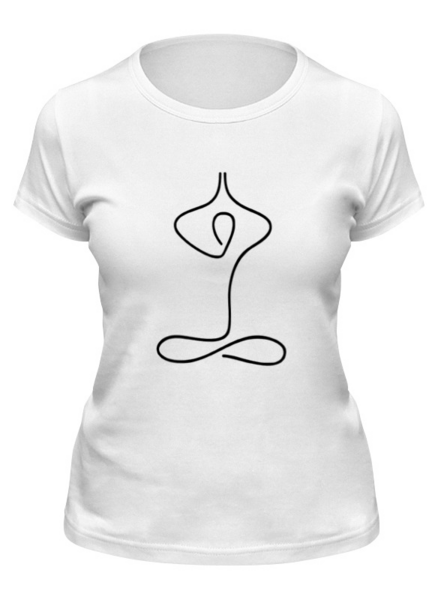 Заказать женскую футболку в Москве. Футболка классическая Padmasana Yoga Shirt от Nikita Nelyubin - готовые дизайны и нанесение принтов.
