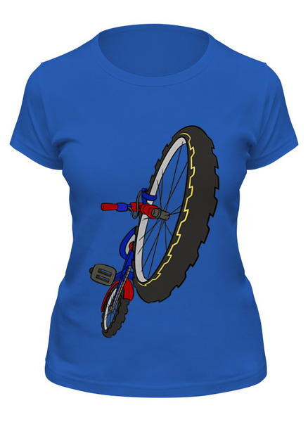 Заказать женскую футболку в Москве. Футболка классическая Велосипед от valezar - готовые дизайны и нанесение принтов.