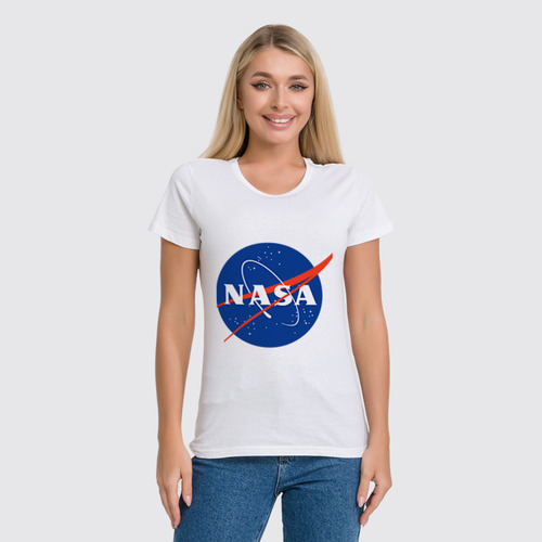 Заказать женскую футболку в Москве. Футболка классическая Nasa. Классическая от mis.20132014@yandex.ru - готовые дизайны и нанесение принтов.