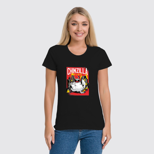 Заказать женскую футболку в Москве. Футболка классическая Chinzilla monster от Павел Павел - готовые дизайны и нанесение принтов.