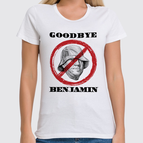 Заказать женскую футболку в Москве. Футболка классическая $ Goodbye Benjamin $ от balden - готовые дизайны и нанесение принтов.