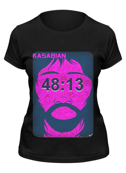 Заказать женскую футболку в Москве. Футболка классическая Kasabian - 48:13 от Денис - готовые дизайны и нанесение принтов.