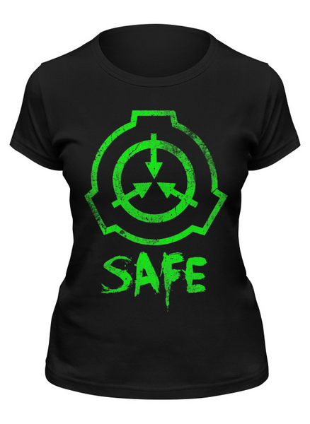 Заказать женскую футболку в Москве. Футболка классическая SCP, Safe от geekbox - готовые дизайны и нанесение принтов.