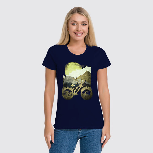 Заказать женскую футболку в Москве. Футболка классическая Enduro Deer Ride от oneredfoxstore@gmail.com - готовые дизайны и нанесение принтов.