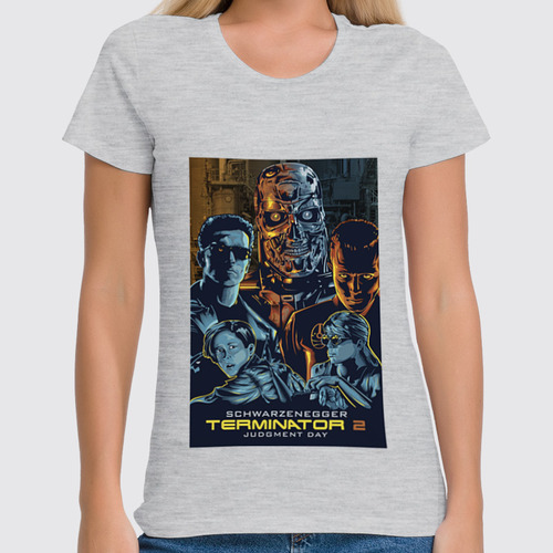 Заказать женскую футболку в Москве. Футболка классическая Terminator от KinoArt - готовые дизайны и нанесение принтов.