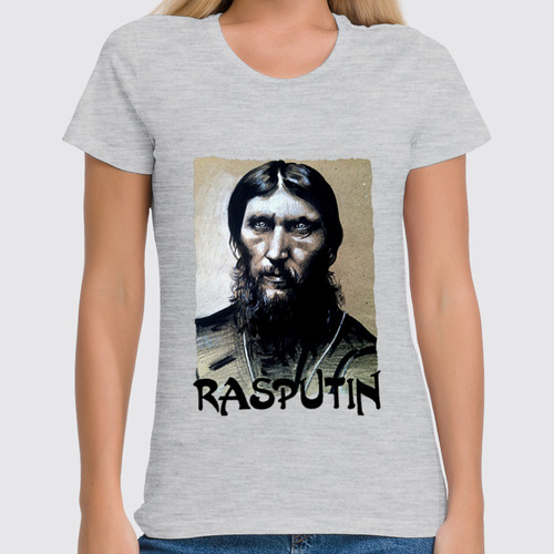Заказать женскую футболку в Москве. Футболка классическая Rasputin от Leichenwagen - готовые дизайны и нанесение принтов.