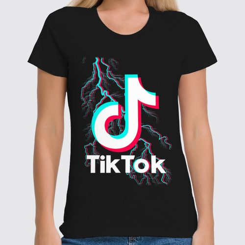 Заказать женскую футболку в Москве. Футболка классическая TIK TOK (Tik Tok video) от vista12761@rambler.ru - готовые дизайны и нанесение принтов.